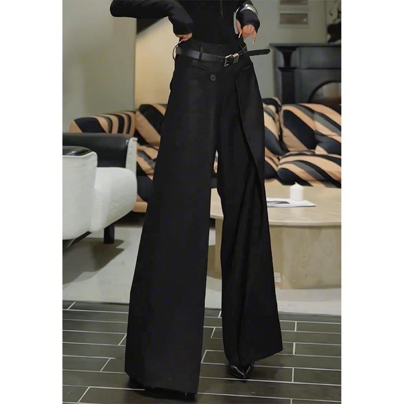 Stylish American Black Fashion Floor-length Pants