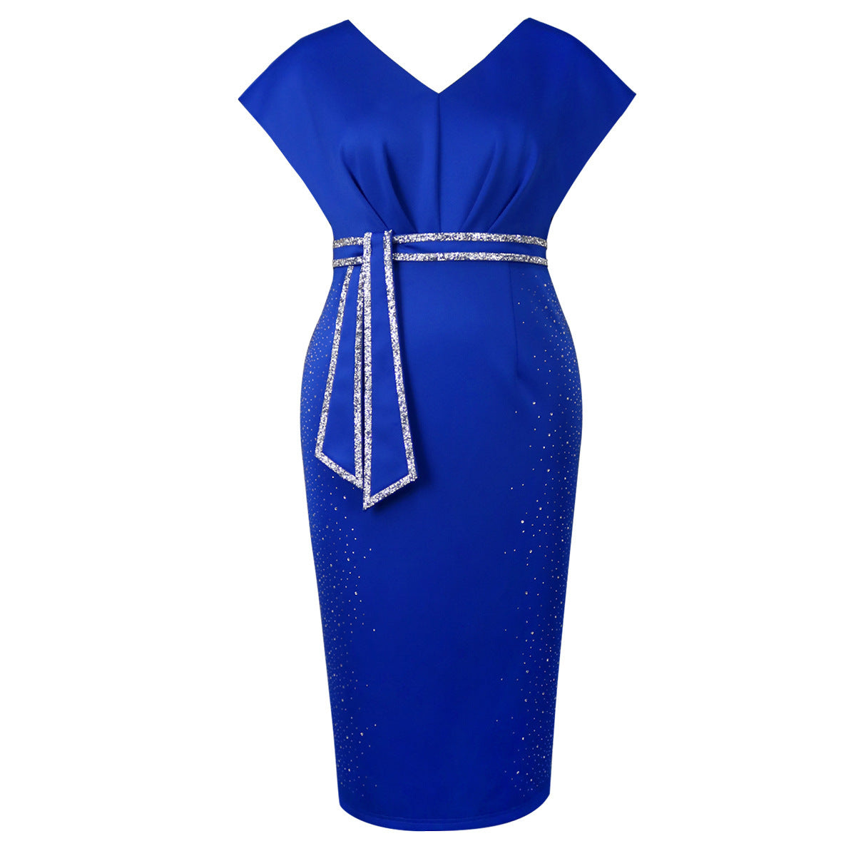 European And American Plus Size Wedding Party Waist Slimming Hip-wrapped Party Dress