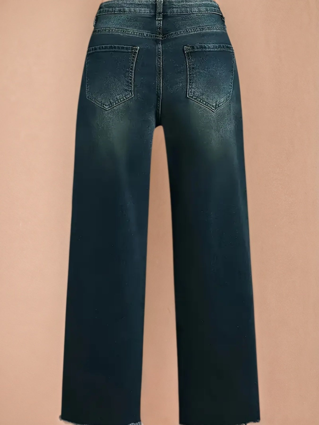 2025 Women's Denim Pants, Wide Leg Jeans, With Built-in Zipper Closure