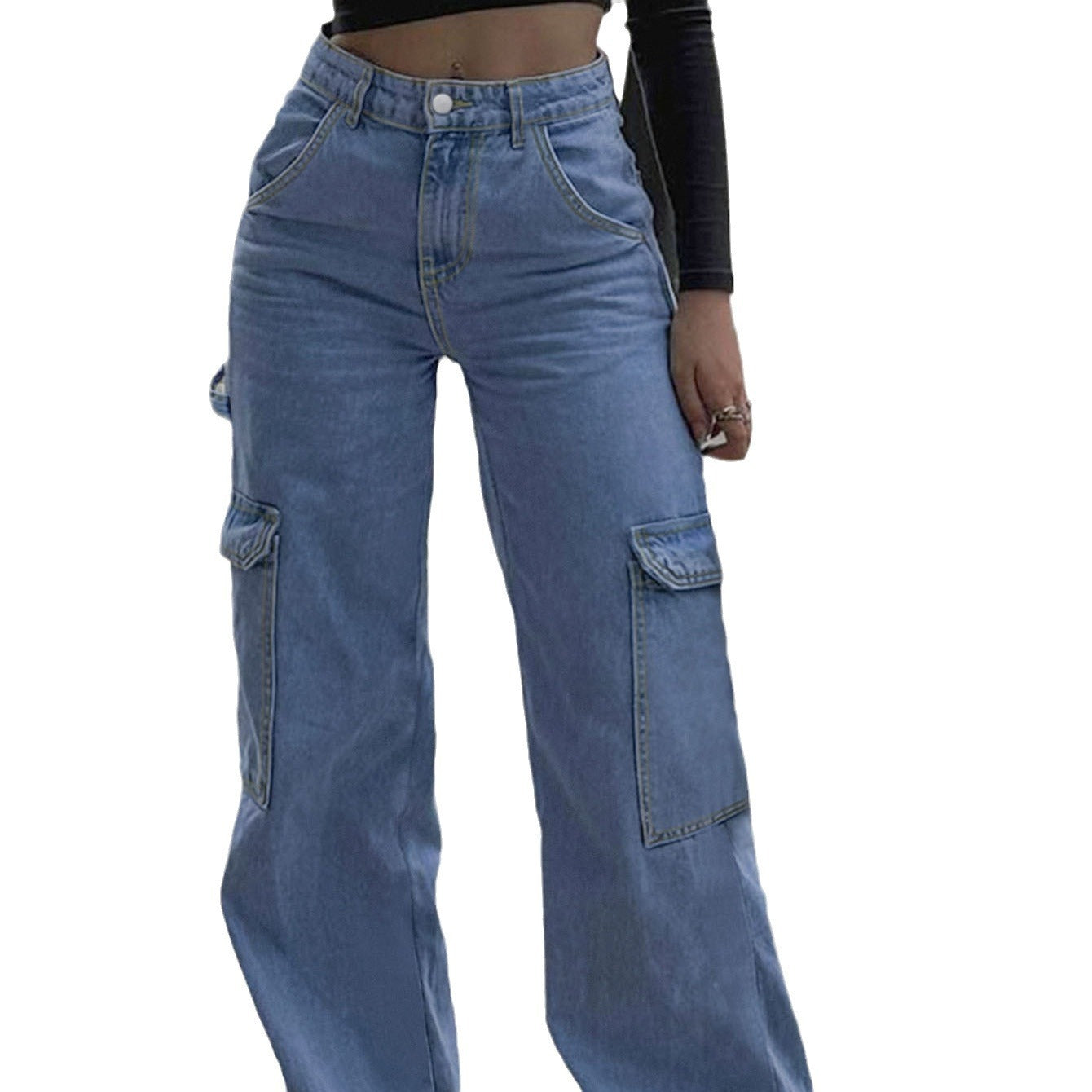 Women's Fashionable All-Match Straight Leg Jeans