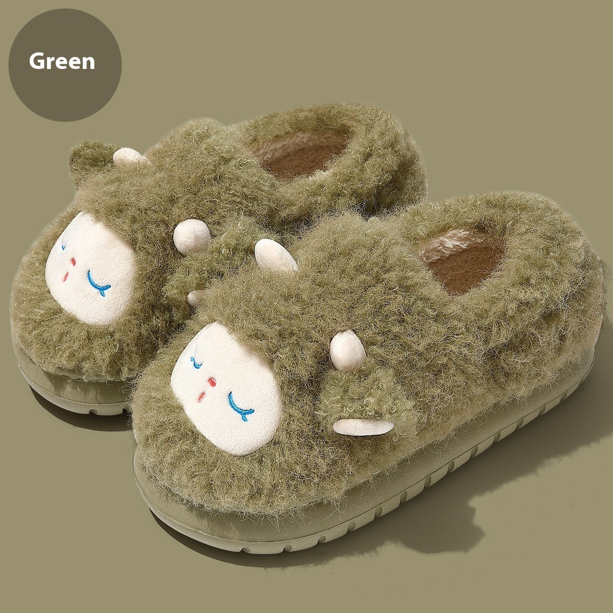 Women's Cotton Non-Slip Home Slippers – Cartoon Design