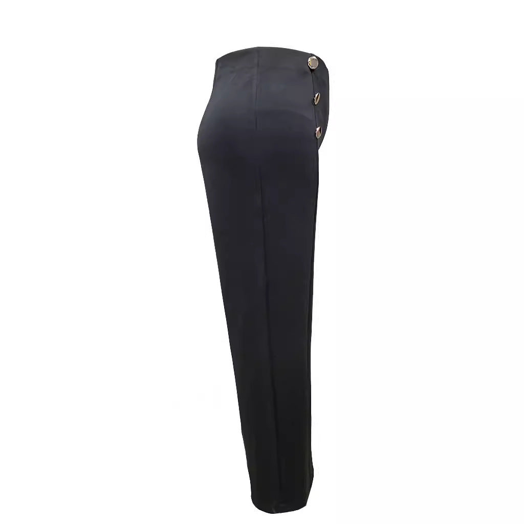 Plus Size Women's Casual Straight-Leg Trousers