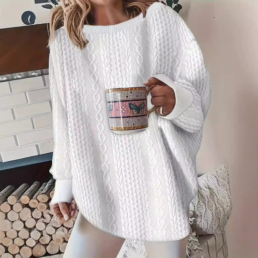 Autumn and Winter Lazy Loose Pullover Sweatshirt – Cozy Women's Sweater