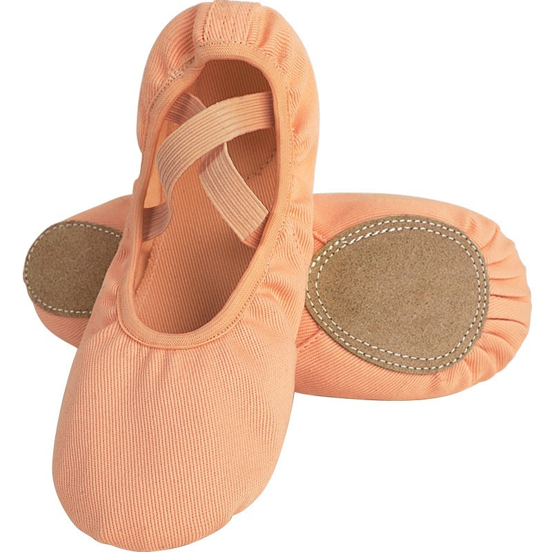 Women's Soft-Bottom No-Tie Dancing Practice Shoes