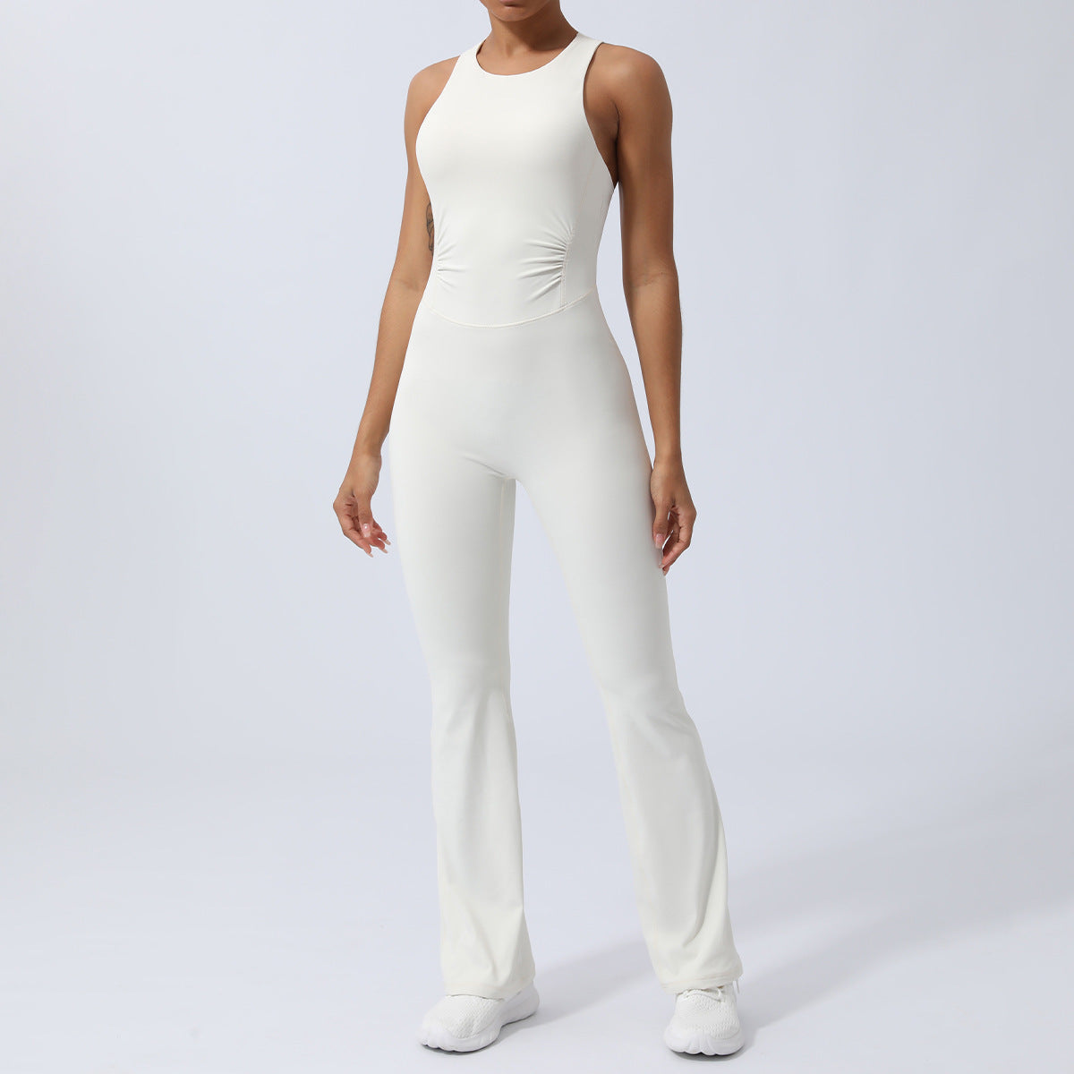 Slim-Fit Yoga Jumpsuit for Workouts, Hip-Lift and Belly-Shaping Design