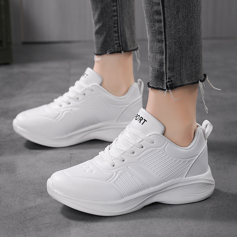 Women's Pure Black Sneakers for Autumn