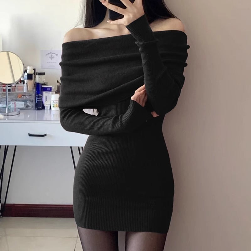 Pure Desire Off-Shoulder Sweater Dress for Women