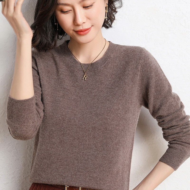 Round Neck Long Sleeve Pullover Bottoming Shirt