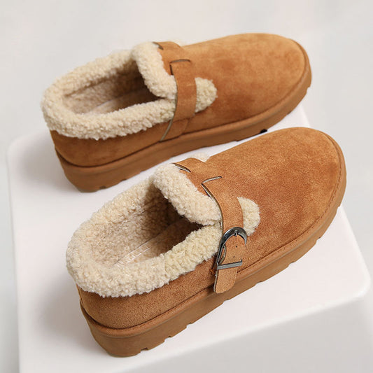 Fleece-Lined Thick Bottom Snow Boots