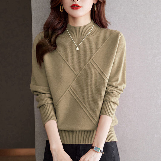 Women's Loose Half-Turtleneck Sweater - New Autumn & Winter Style