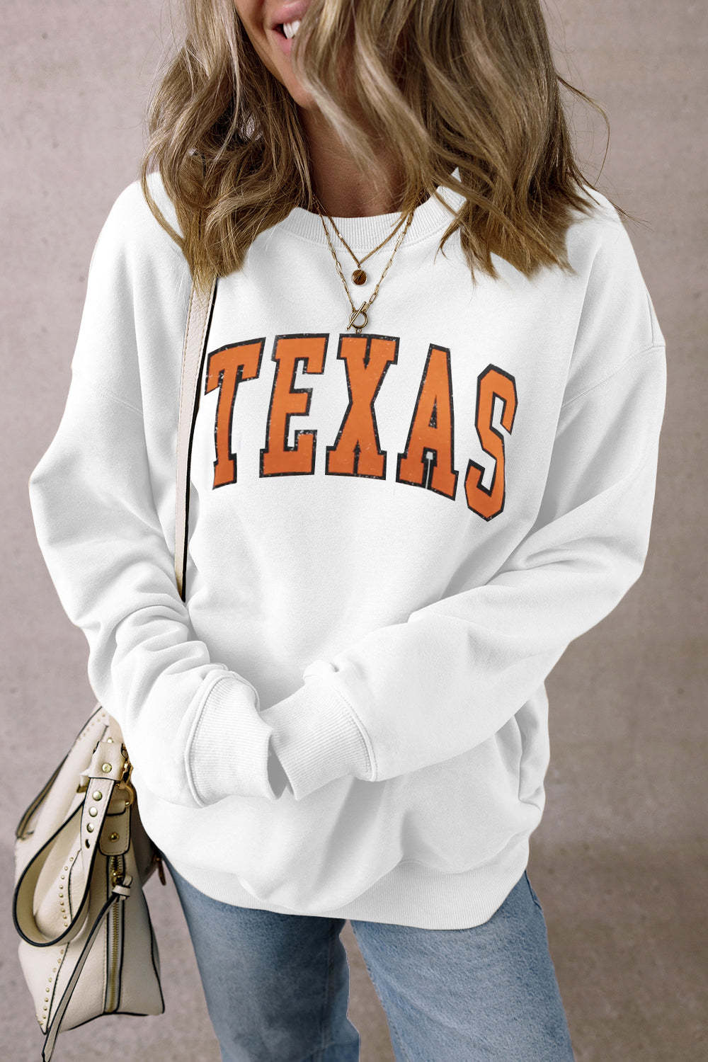 Fleece Letter-Printed Casual Long Sleeve Sweatshirt