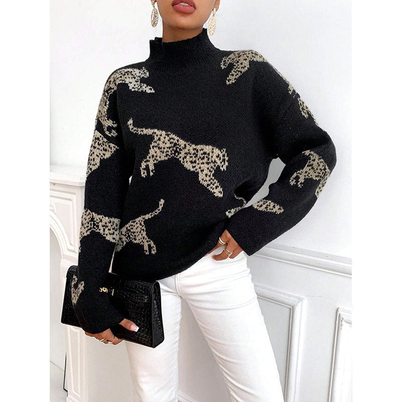 Women's Fleece Half-Turtleneck Sweater