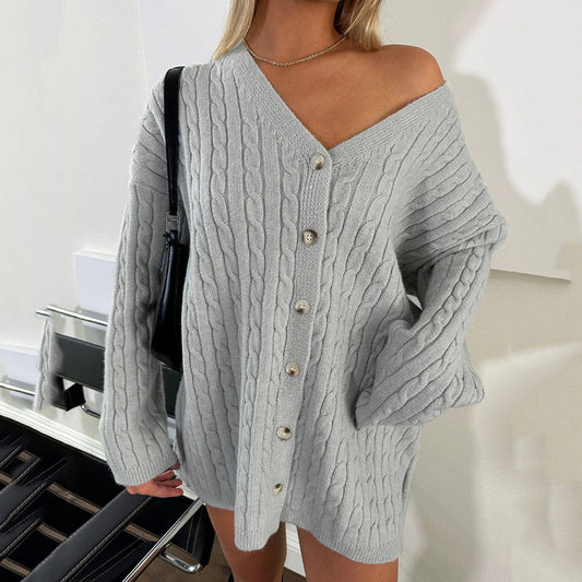 Idle Style Twist Textured Women's Sweater – Relaxed and Cozy Design