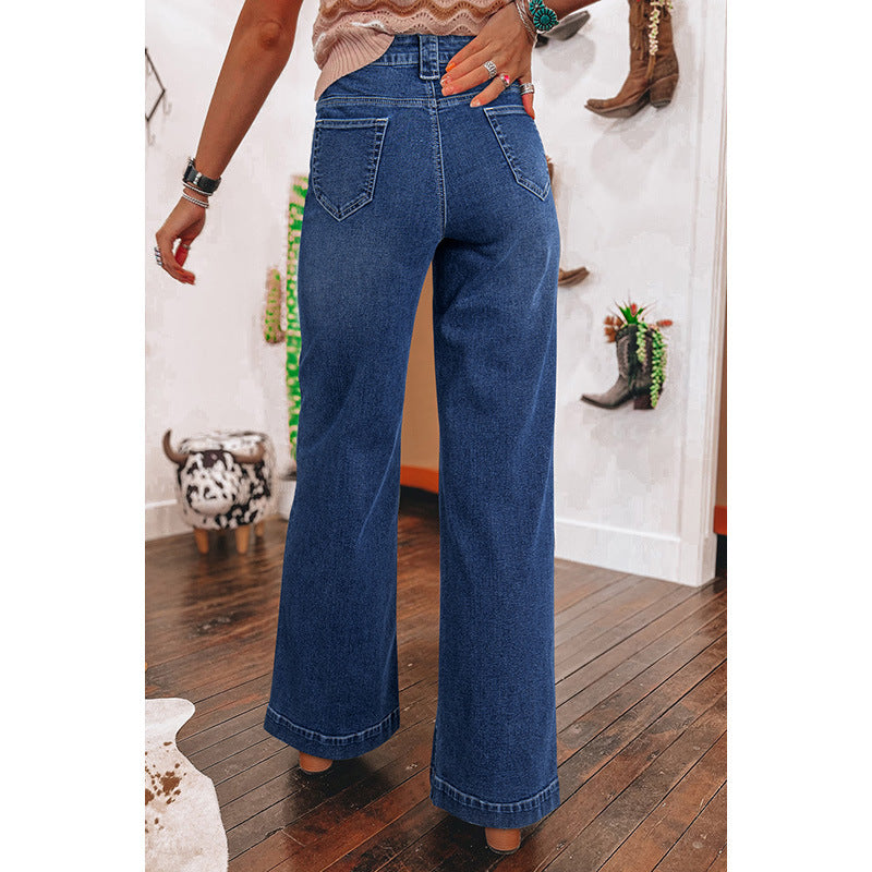 Fashion Retro All-Match Straight-Leg Trousers for Women