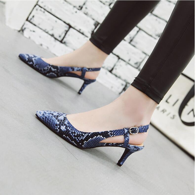 Snake-Shaped Pointed Sandals for Women – Peep Toe, European & American Style, Large Size Shoes