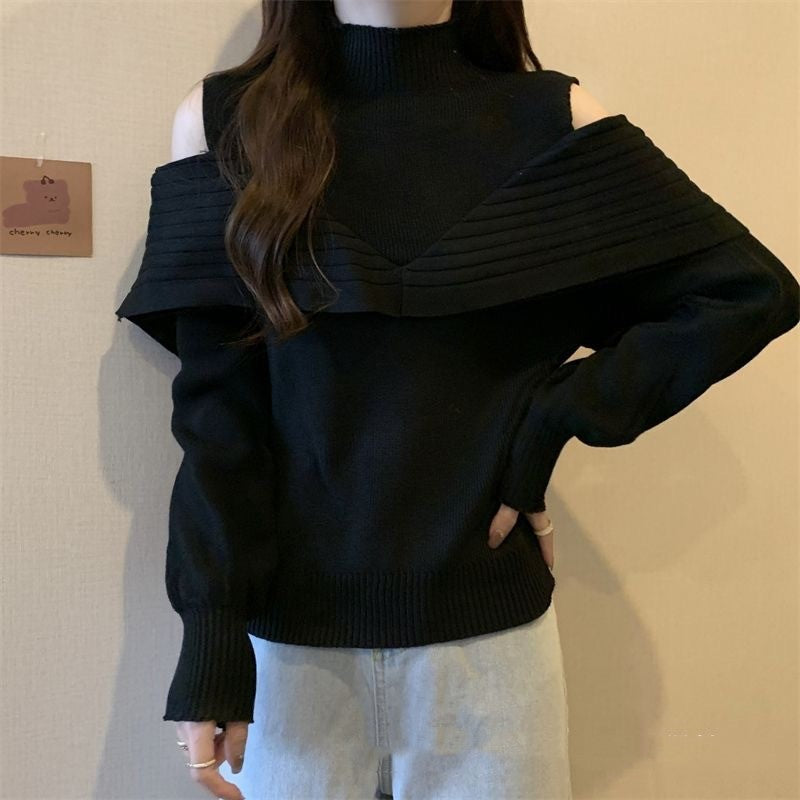 Women's Korean-Style Half-Turtleneck Bottoming Sweater