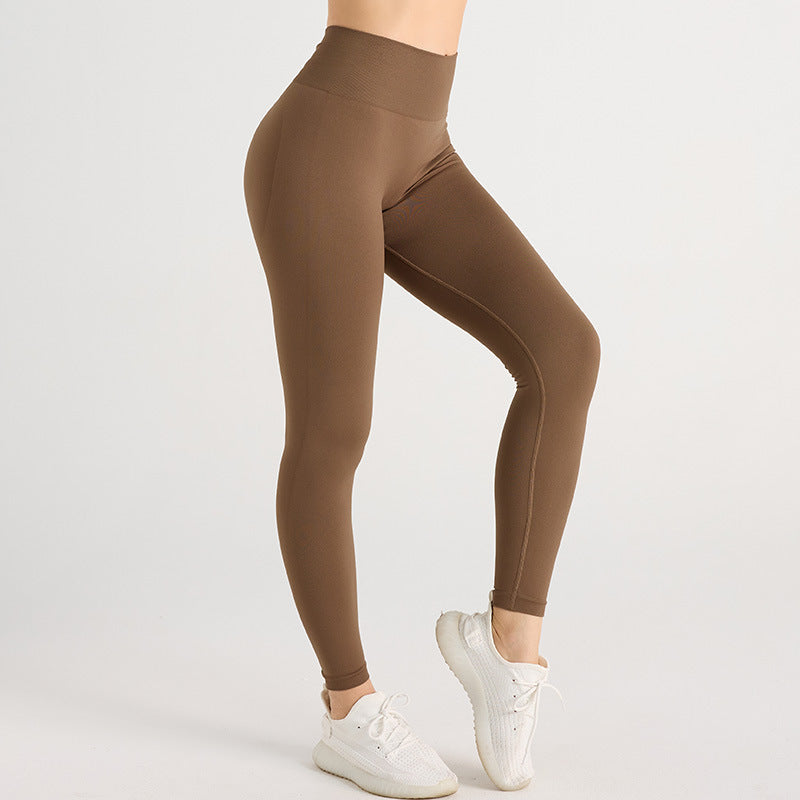 Outdoor V-Waist Peach Hip Seamless Sports Leggings