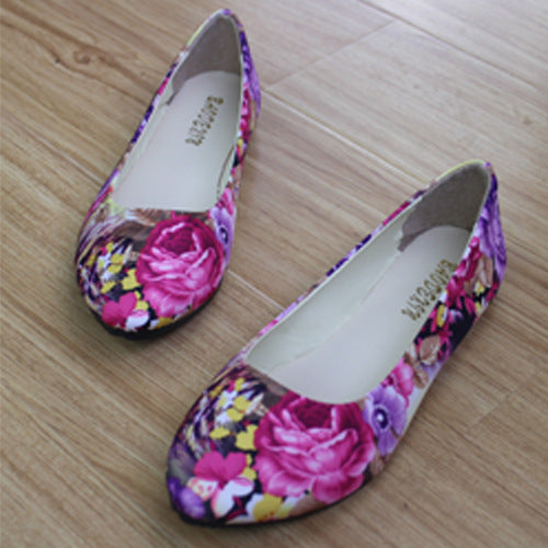 Women's Spring and Autumn Floral Print Shoes – Stylish and Comfortable for the Season