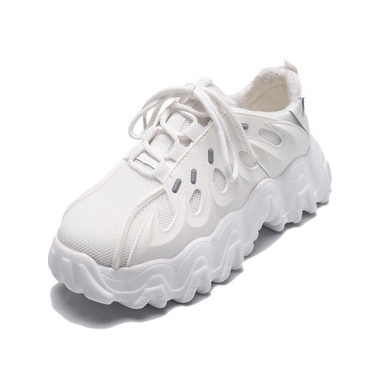 Women's New Spring and Autumn Korean-style Daddy Shoes with Thick Sole, Casual Sports Shoes