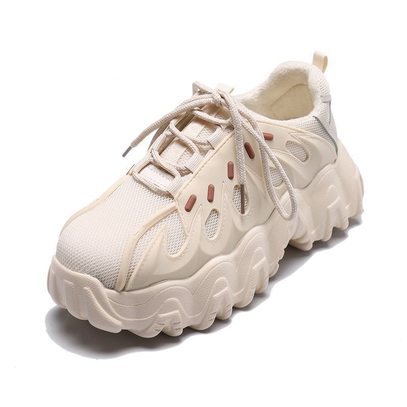 Women's New Spring and Autumn Korean-style Daddy Shoes with Thick Sole, Casual Sports Shoes