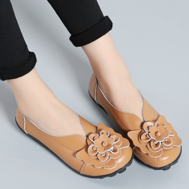 Women's Cowhide Pinto Bean Shoes