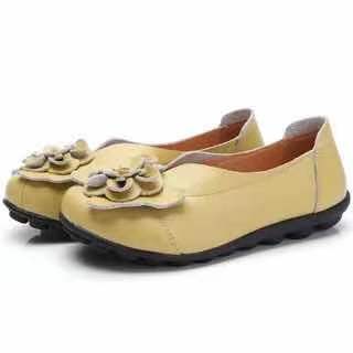 Women's Cowhide Pinto Bean Shoes