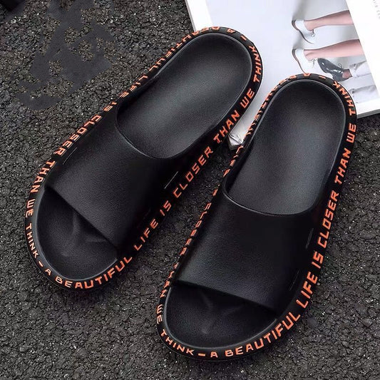 Summer Trend Korean Lovers' One Word Slippers Home Shoes