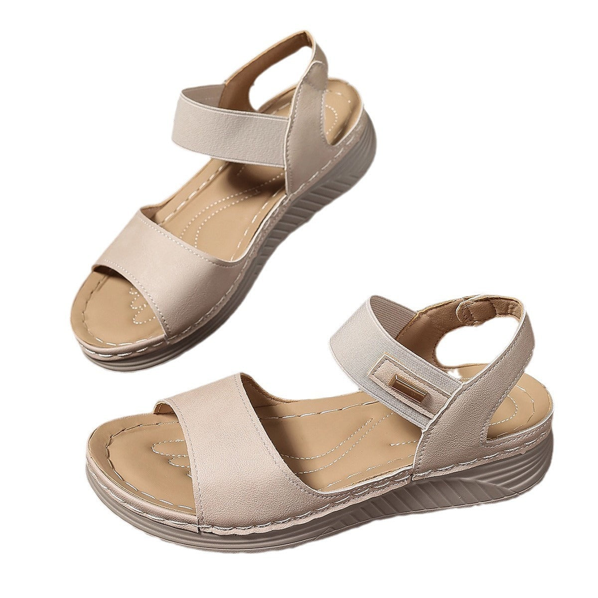 Women's Sports Style Slip-on Peep Toe Sandals