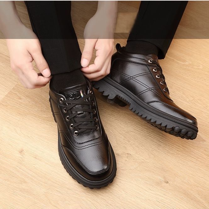 Winter New Fleece-lined Thickened Men's Cotton Shoes