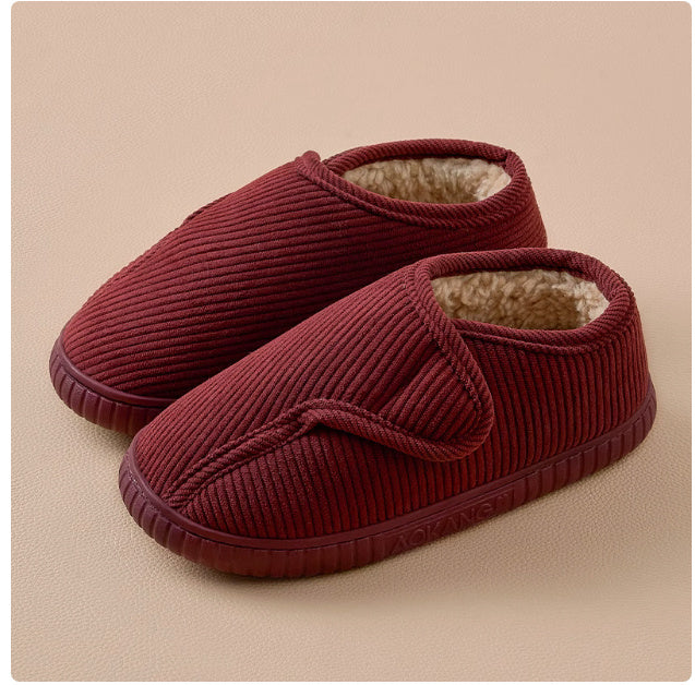 Men's Winter Wool-Lined Cotton Slippers – Warm and Cozy