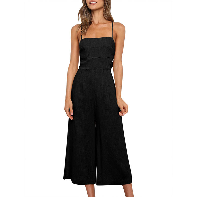 Sling Waist-controlled Lace-up Women's Jumpsuit