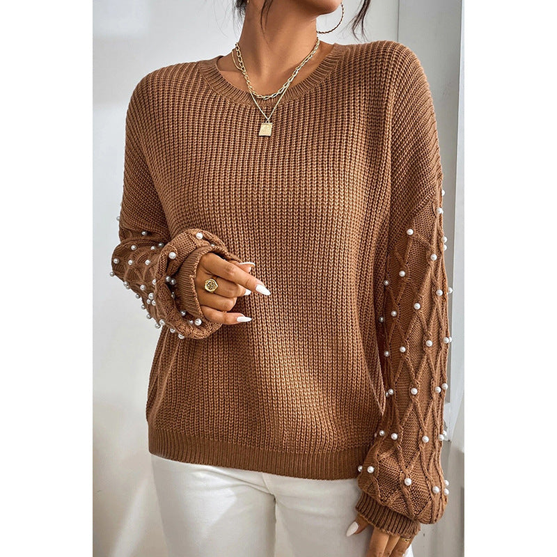 New Winter Pure Color Knitted Pullover – Warm and Cozy for Women