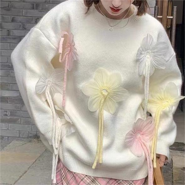 Heavy Industry-Inspired 3D Flower Sweater