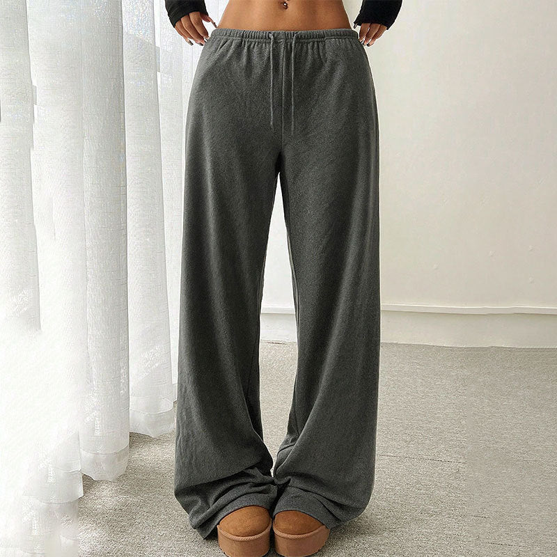 High-Waist Draped Mopping Casual Pants for Tall Women