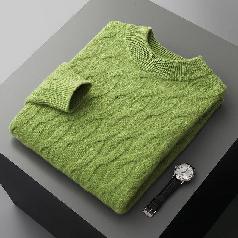 Men's Half-Turtleneck Thick Knit Sweater Pullover Shirt