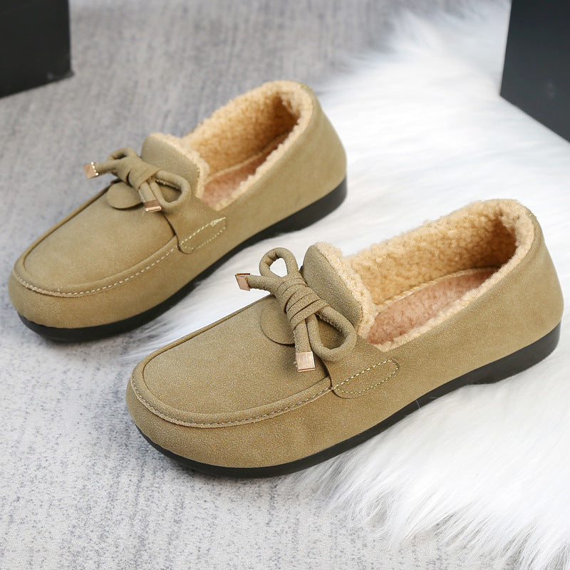 Fleece-Lined Warm Casual Flat Shoes