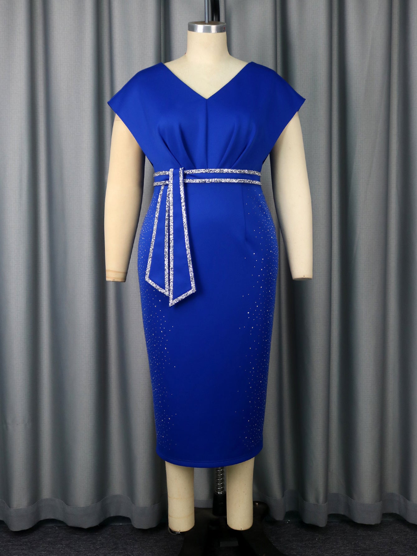 European And American Plus Size Wedding Party Waist Slimming Hip-wrapped Party Dress