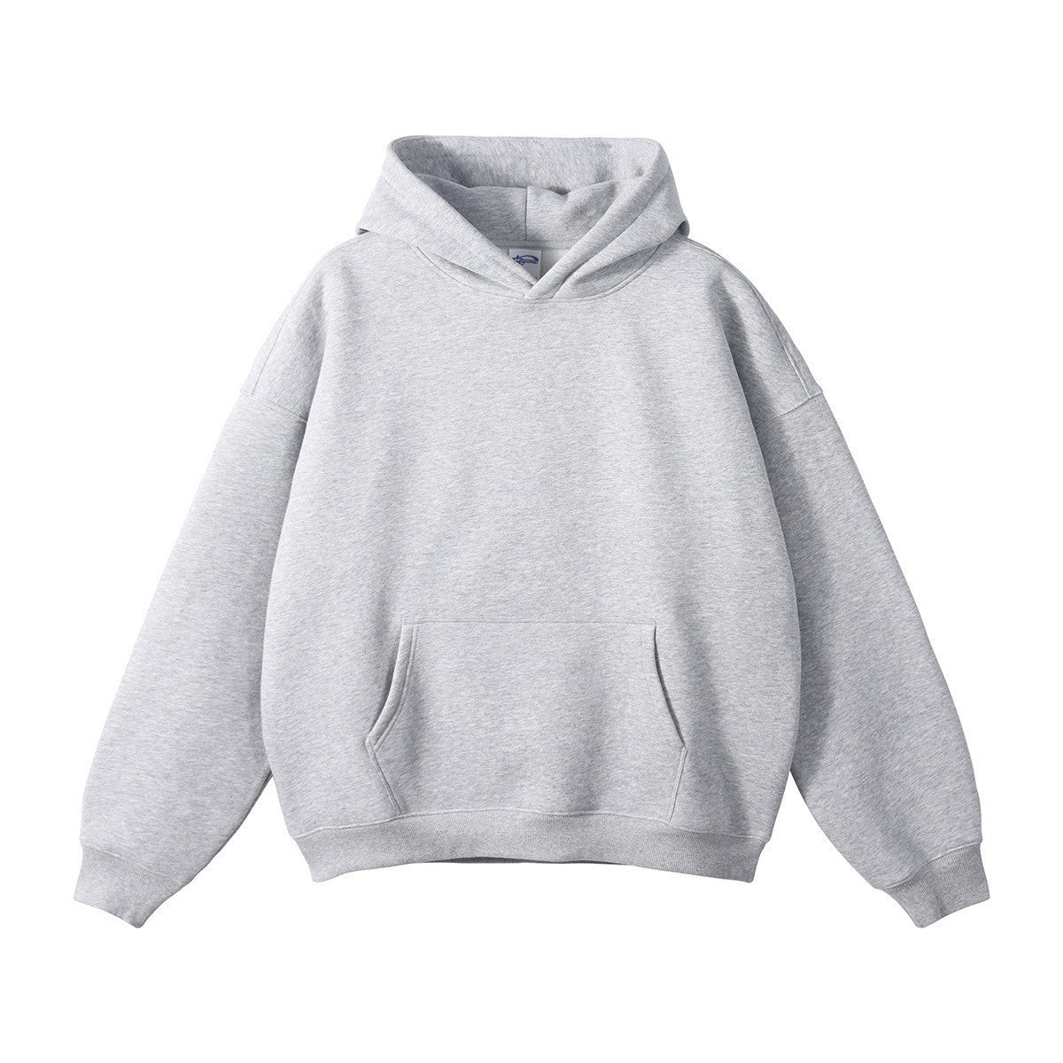New Loose Fleece Trendy Drop Shoulder Solid Color Hoodie