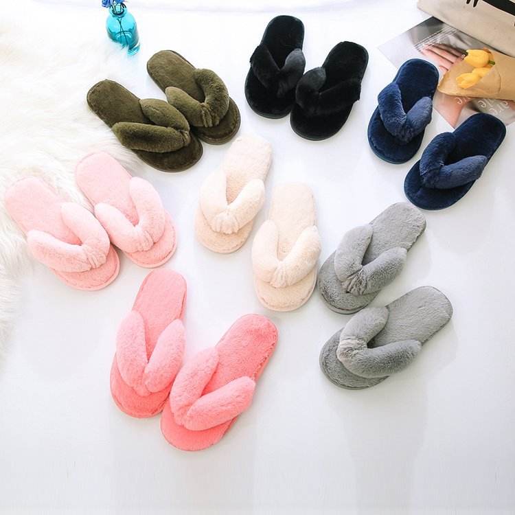 Plus Size Plush Cotton Flip-Flops Slippers