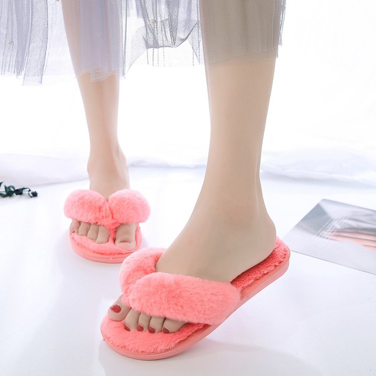 Plus Size Plush Cotton Flip-Flops Slippers