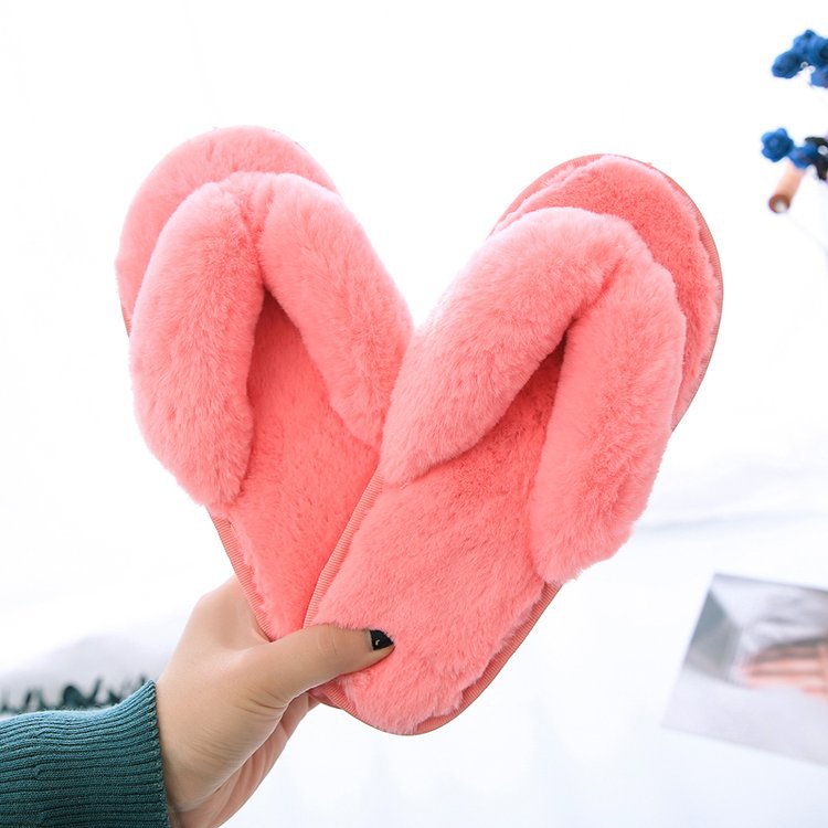 Plus Size Plush Cotton Flip-Flops Slippers