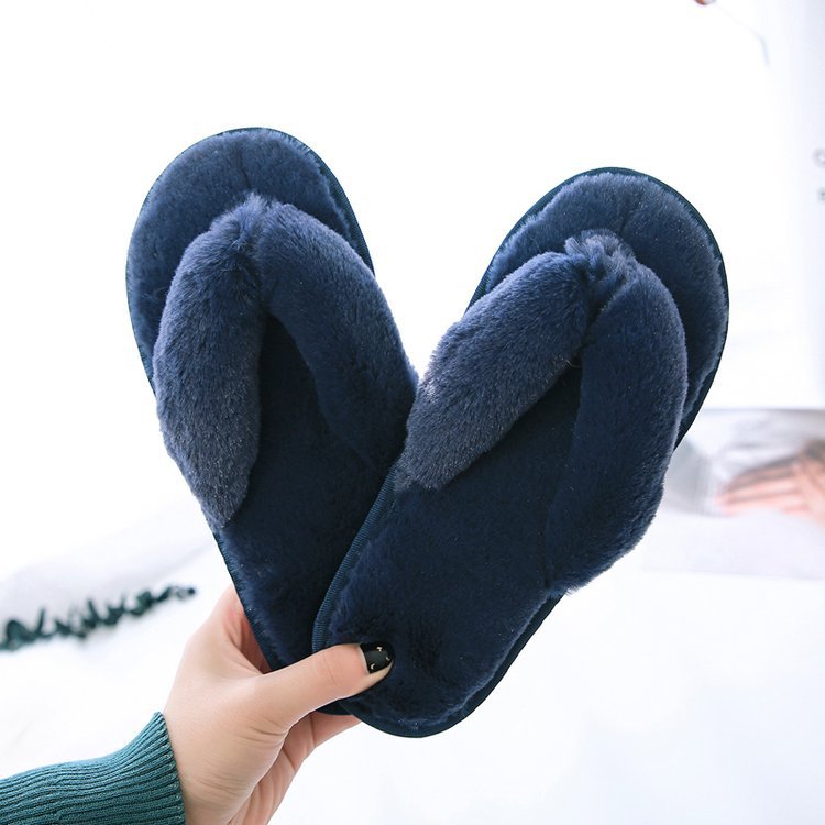 Plus Size Plush Cotton Flip-Flops Slippers