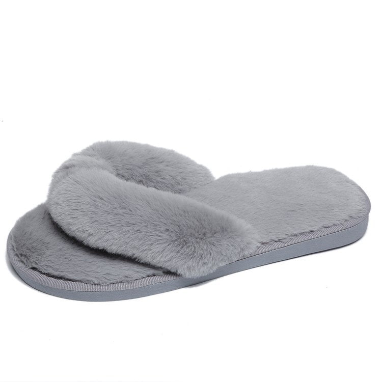 Plus Size Plush Cotton Flip-Flops Slippers