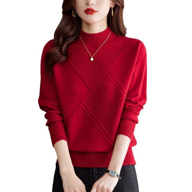 Women's Loose Half-Turtleneck Sweater - New Autumn & Winter Style