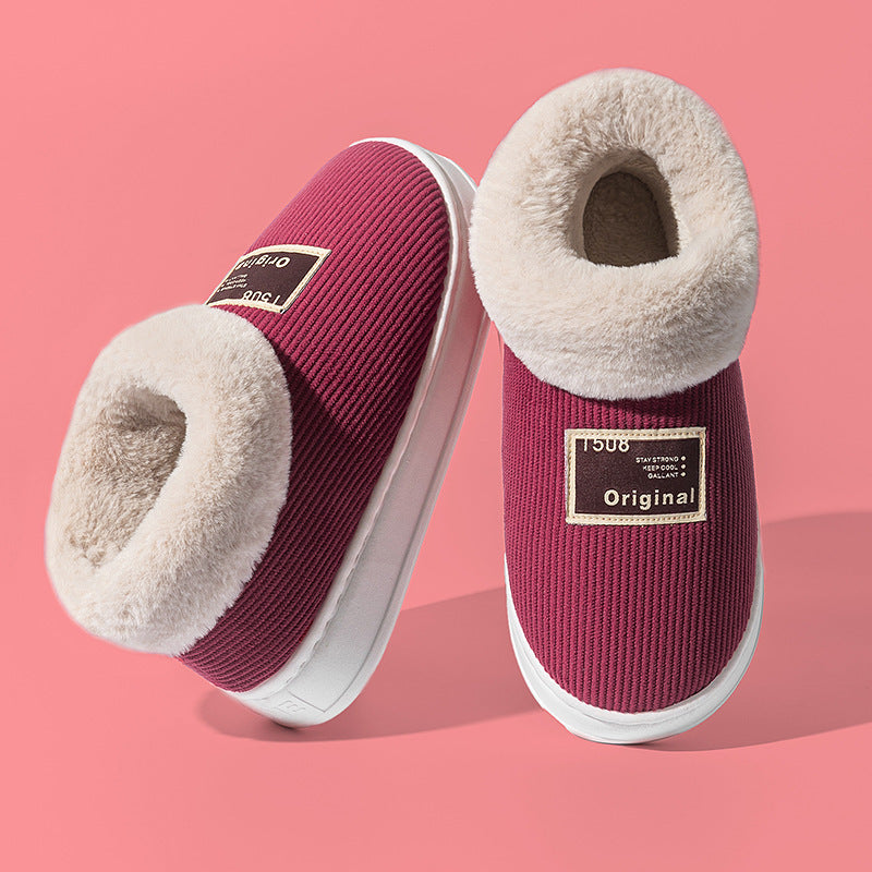 Women's Winter Cotton Slippers – Warm Postpartum Confinement Home Shoes