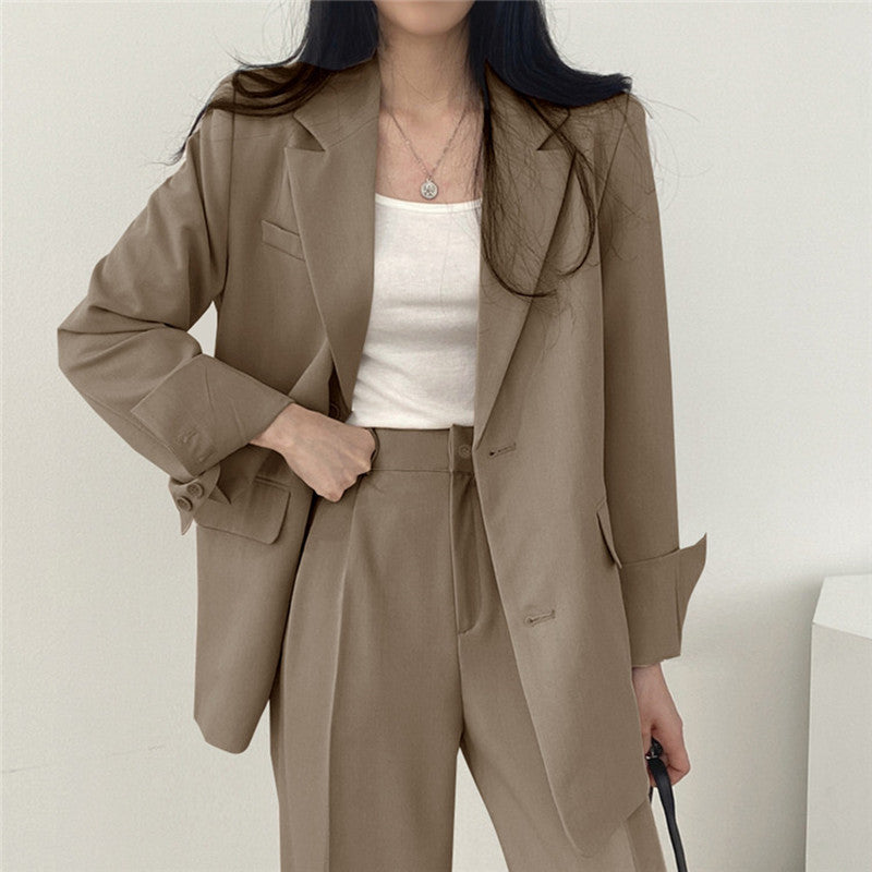 Women's Fashionable Korean-Style Casual Trouser Suit