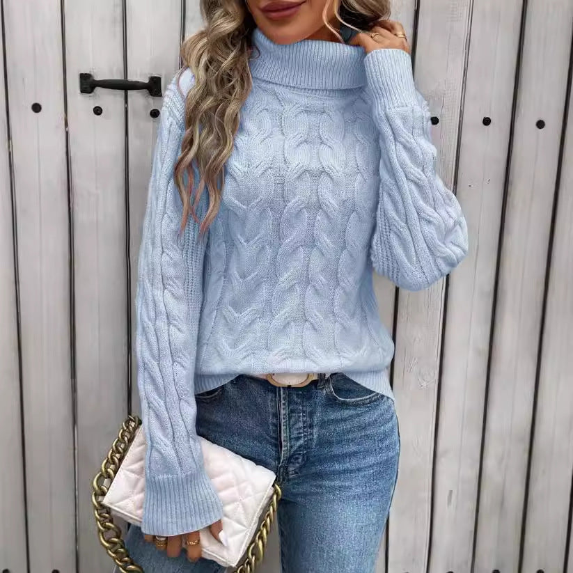 Women's Turtleneck Cable Knit Sweater