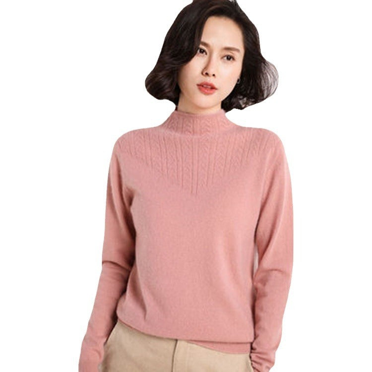 Women's Slim Fit Long-Sleeve Pullover Sweater