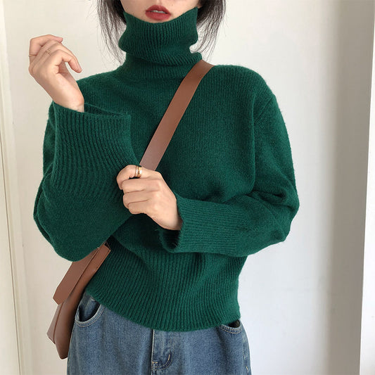 Women's Loose and Simple Solid Color Pullover Sweater