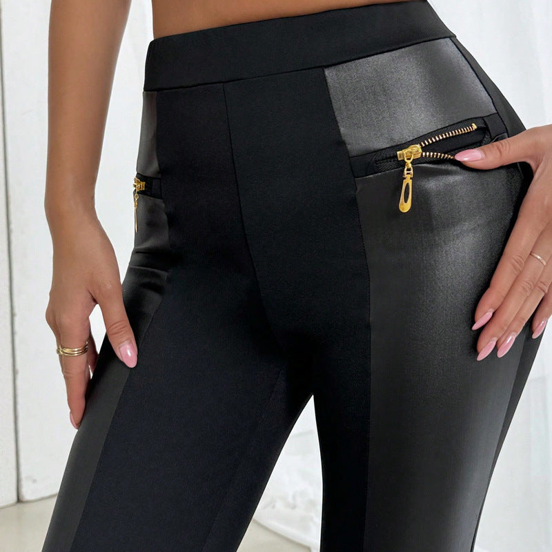 Black High-Waist Stretch Pencil Pants – Slim-Fit Magic Trousers